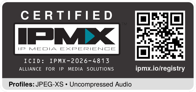 Titanium Software Suite|SMPTE 2110、JPEG XS、IPMXストリーミングの